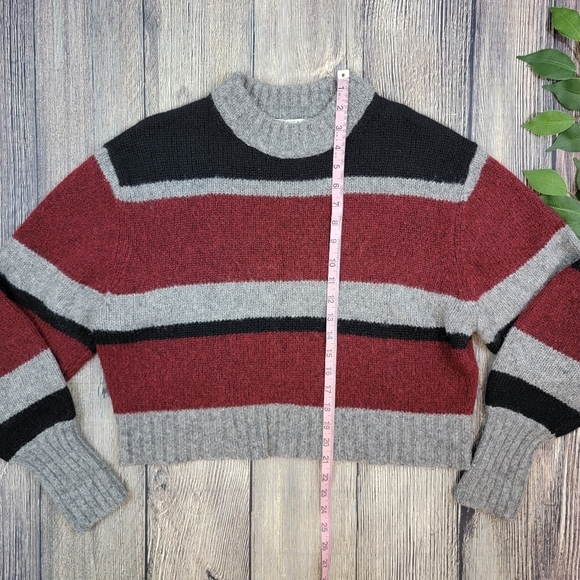 Veronica Beard Magda Stripe Alpaca and Merino Wool Blend Sweater - Picture 12 of 13